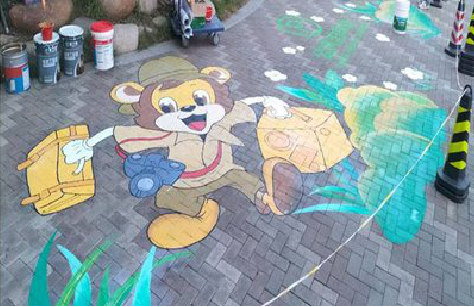 凤山夏季画地面彩绘会遇到的问题