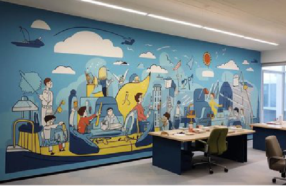 凤山办公室墙绘的特点。