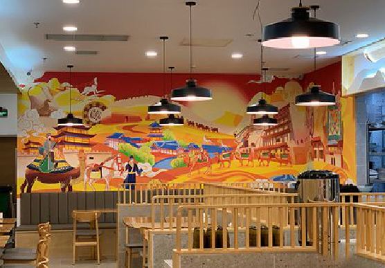 凤山商业空间彩绘介绍。