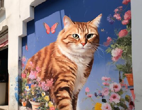 凤山自己绘制有个性的手绘墙