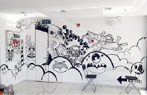 凤山手绘墙并非传统涂鸦。